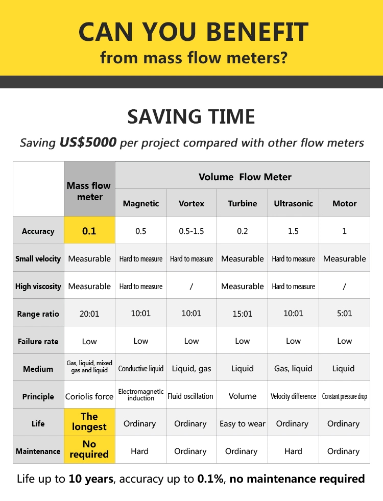 Macsensor Professional Manufacturer High Quality Liquid Portable Propane Gas Coriolis Mass Flow Meter