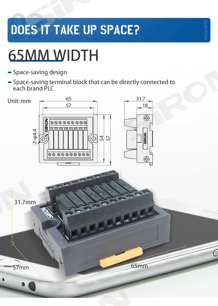 Siron Y410 a Single-Strip Terminal Connection Used for Both The Input and Output Relay Module